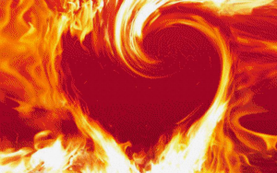 огненное сердце - огонь, сердце - предпросмотр