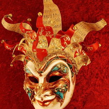 Схема вышивки «Венецианская маска Арлекин»