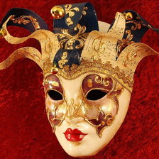 Схема вышивки «Венецианская маска Коломбина»