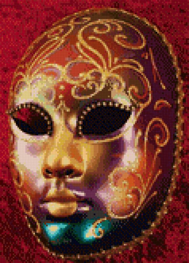 Венецианская маска Вольто цветной - маска, венецианская маска, вольто - предпросмотр