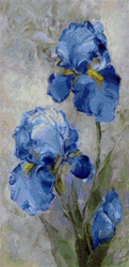 ирисы - картины оксаны кравченко - предпросмотр