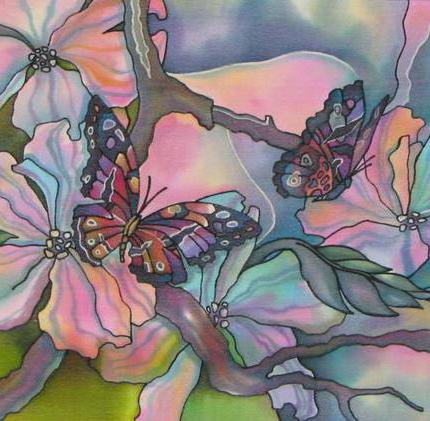 бабочки - подушка - оригинал