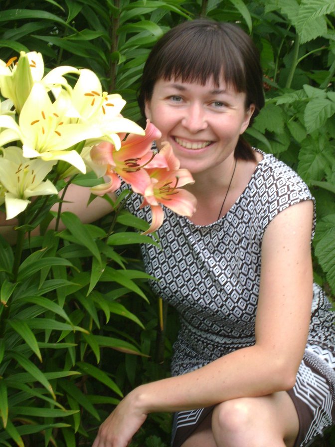 девушка с лилиями - оригинал