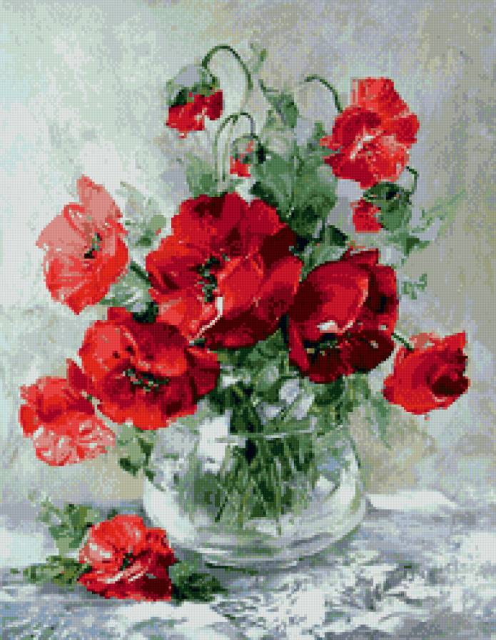 букет маков - цветы оксаны кравченко - предпросмотр