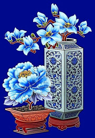 Китайские пионы - натюрморт, пионы, цветы, ваза - оригинал