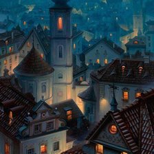 Вечерняя старая Прага.