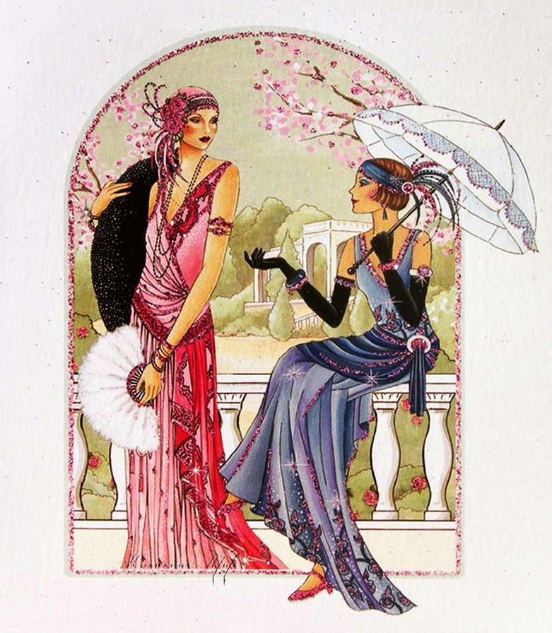 Подруги - дамы, женщины, встреча - оригинал