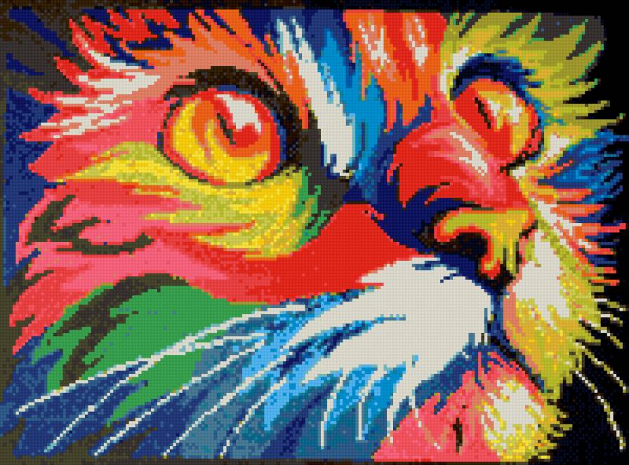 Цветной котик - кот, котик, цветной котик - предпросмотр