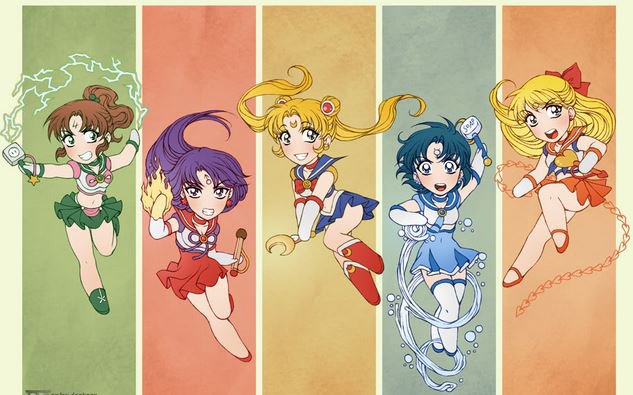 chibi sailor moon bookmarks - оригинал