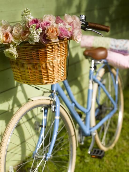 велосипед - велосипед, корзина, цветы - оригинал