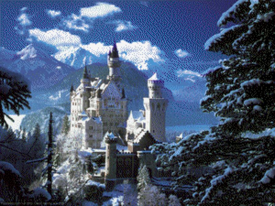 замок - замок зима снег - предпросмотр