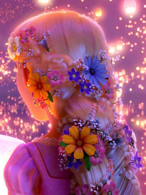 Девушка - девушка, с цветами в волосах. - оригинал