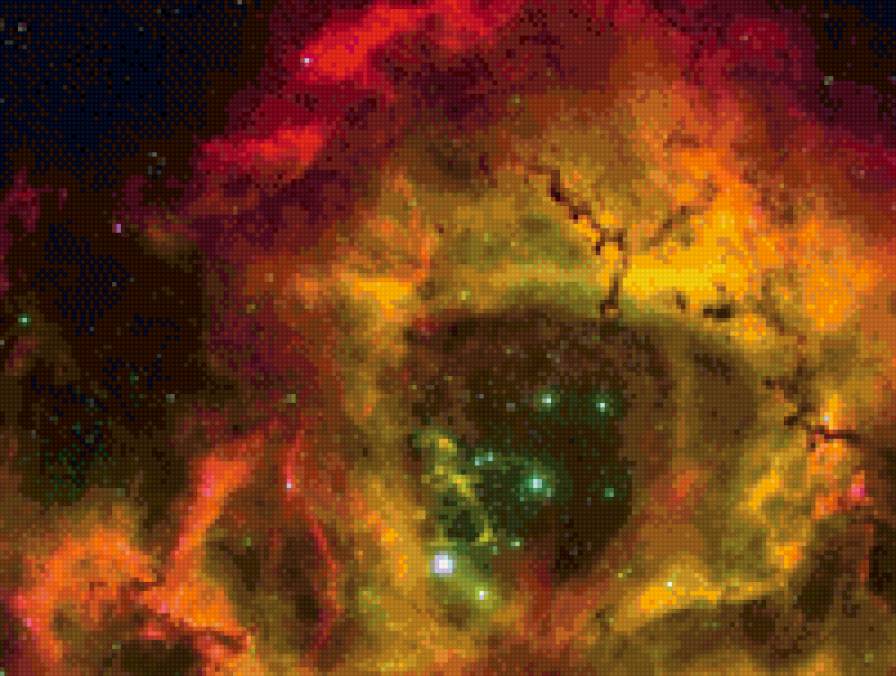 Космос. Туманность Розетка - туманность, розетка, космос, звезды - предпросмотр