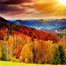 Схема вышивки «пейзаж»