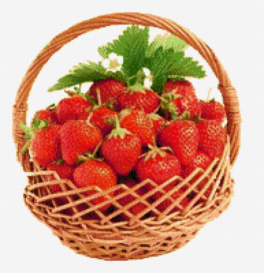 клубника в корзинке - фрукты, натюрморт, клубника - предпросмотр
