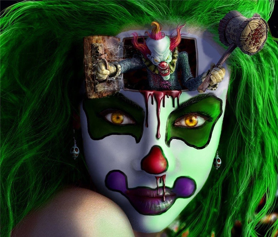 Злой Клоун Пеннивайз - злость, клоун, ужас - оригинал