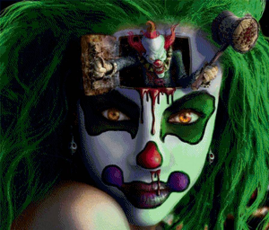 Злой Клоун Пеннивайз - клоун, злость, ужас - предпросмотр