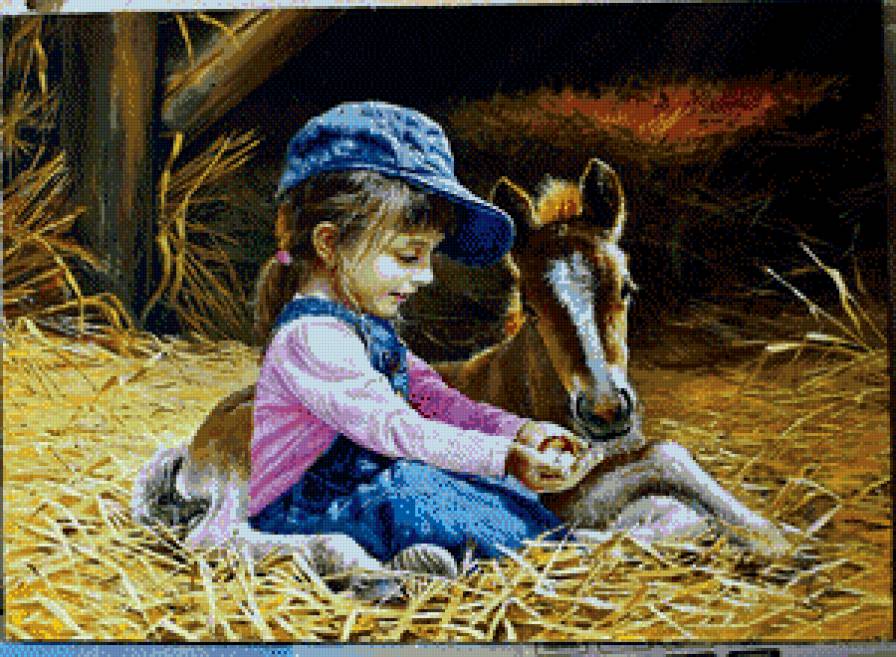 угощение для друга - люди и животные - предпросмотр