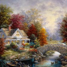 Схема вышивки «Домик Ники Боэм»