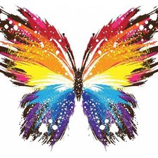 Схема вышивки «бабочка кисточкой»