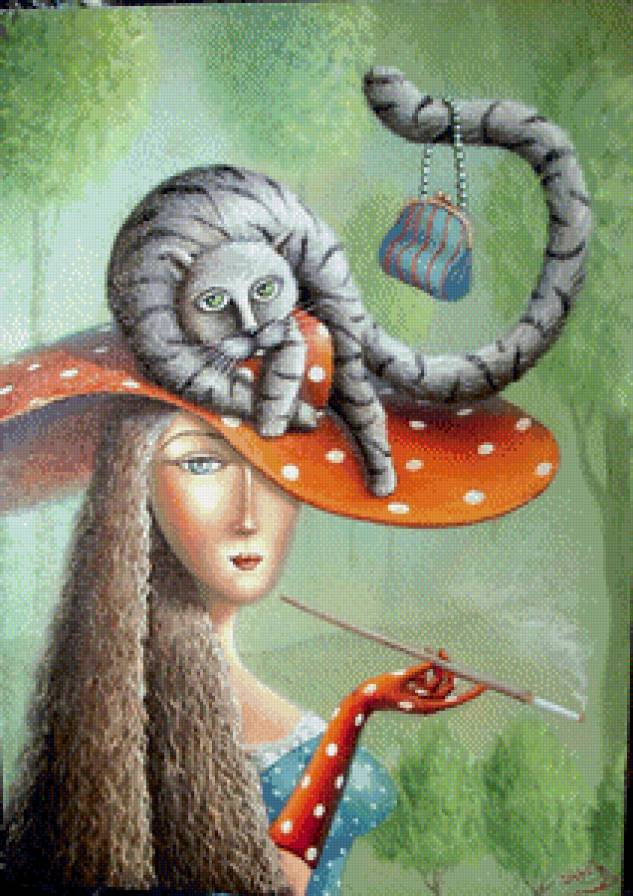 кот на шляпе - предпросмотр