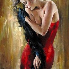 Схема вышивки «Девушка»