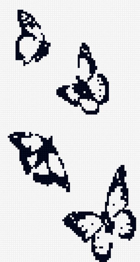 бабочки, вышивка - предпросмотр