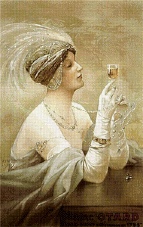 дама с коньяком - портрет, женщина - предпросмотр