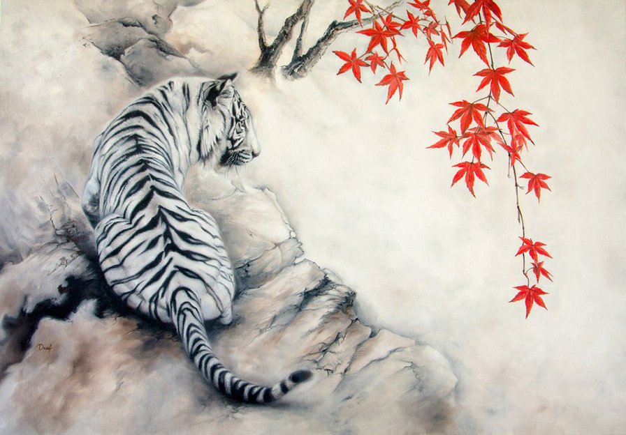 Белый тигр - тигр, китай - оригинал