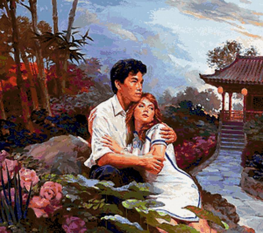 Влюбленные - он и она, пара, романтика, любовь - предпросмотр