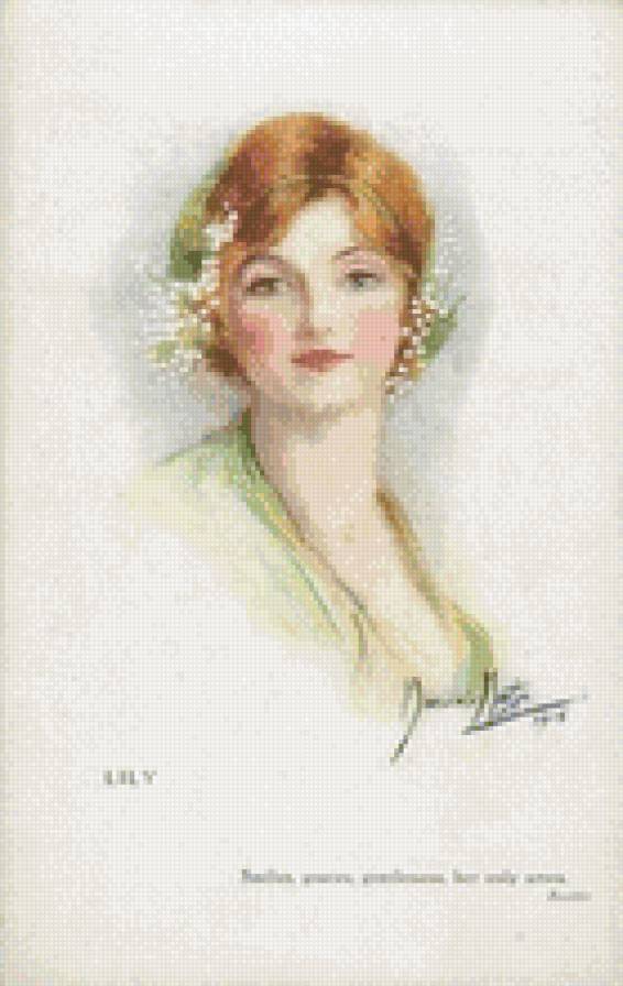 Lily - девушка, лилия, цветы - предпросмотр