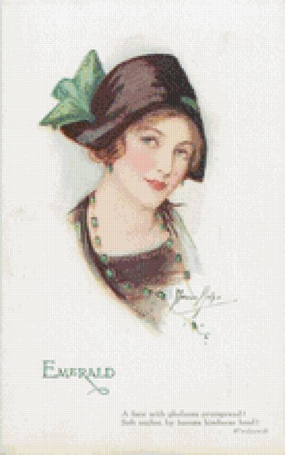 Emerald - девушка, изумруд - предпросмотр