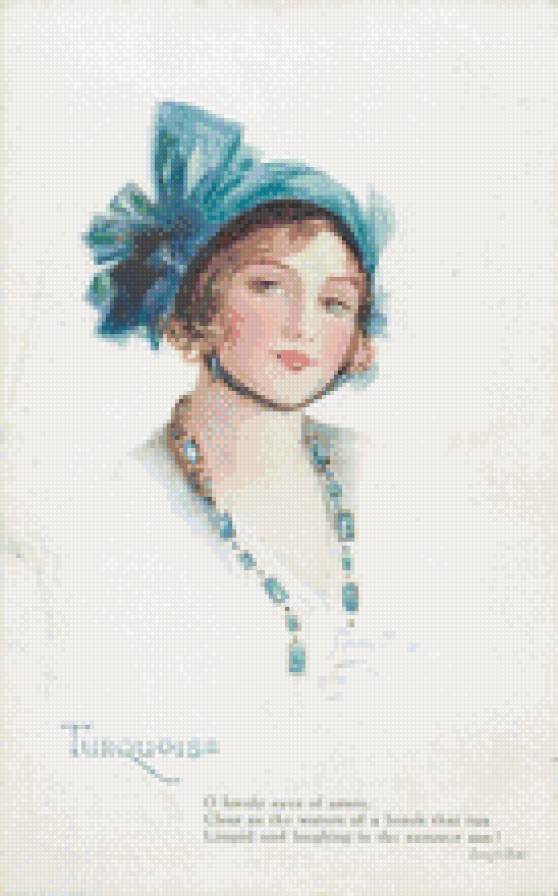 Turquoise - девушка, бирюза - предпросмотр