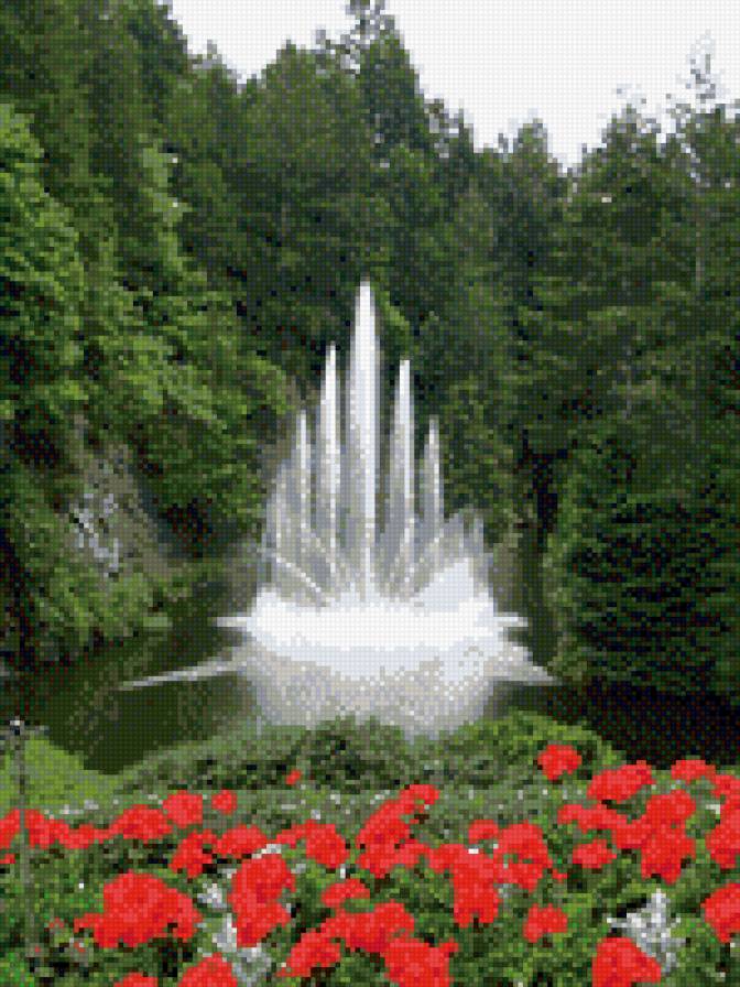 фонтан в лесу - фонтан - предпросмотр