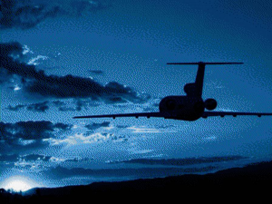 Силуэт самолета - предпросмотр