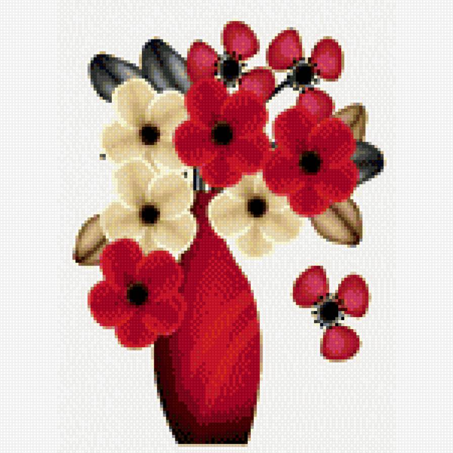 Букет в вазе - букет, цветы - предпросмотр