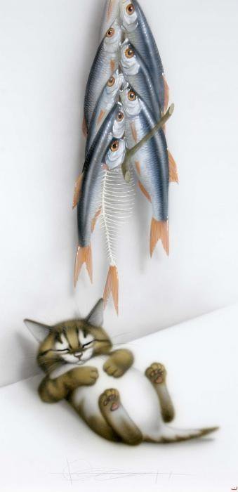 сытый сон - котенок - оригинал