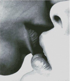 поцелуй - губы, поцелуй, он и она - оригинал