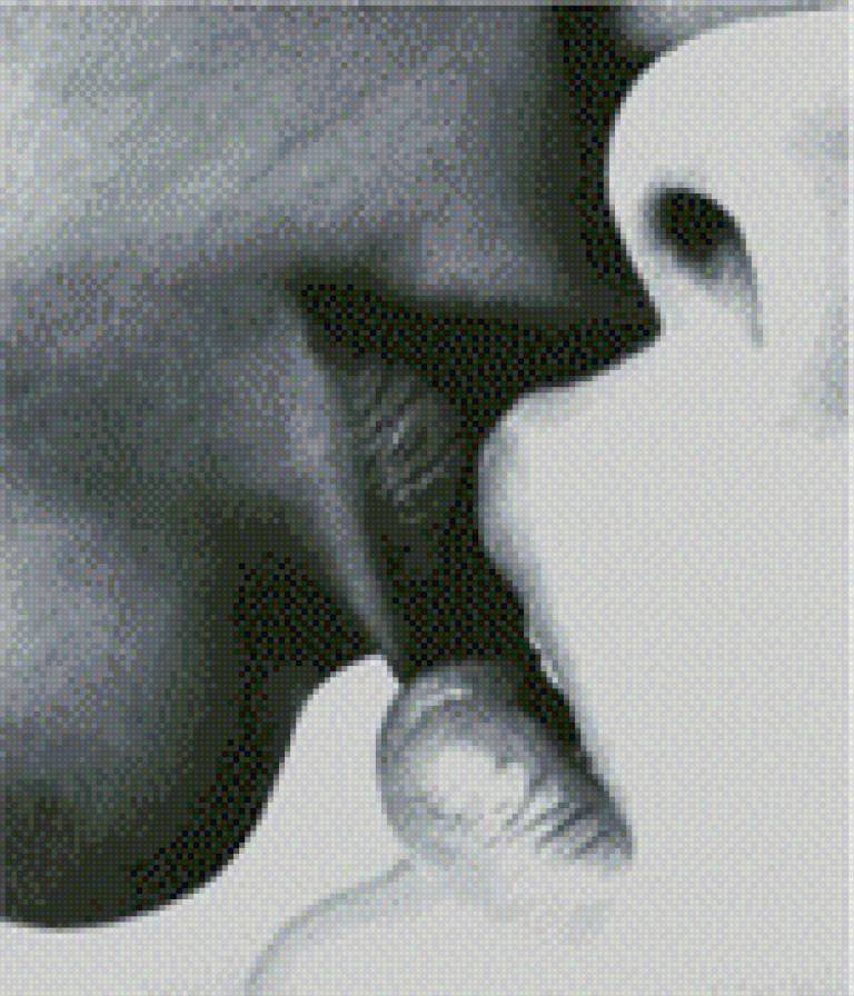 поцелуй - поцелуй, он и она, губы - предпросмотр