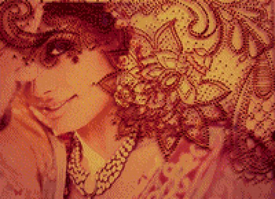 узоры, девушка - девушка, узоры - предпросмотр