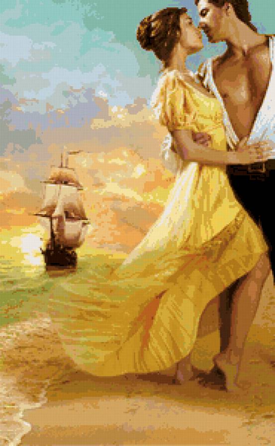 любовь и море1 - девушка.мужчина, море, любовь - предпросмотр