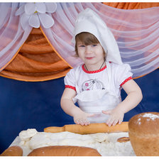 Схема вышивки «Ксюша с тестом»