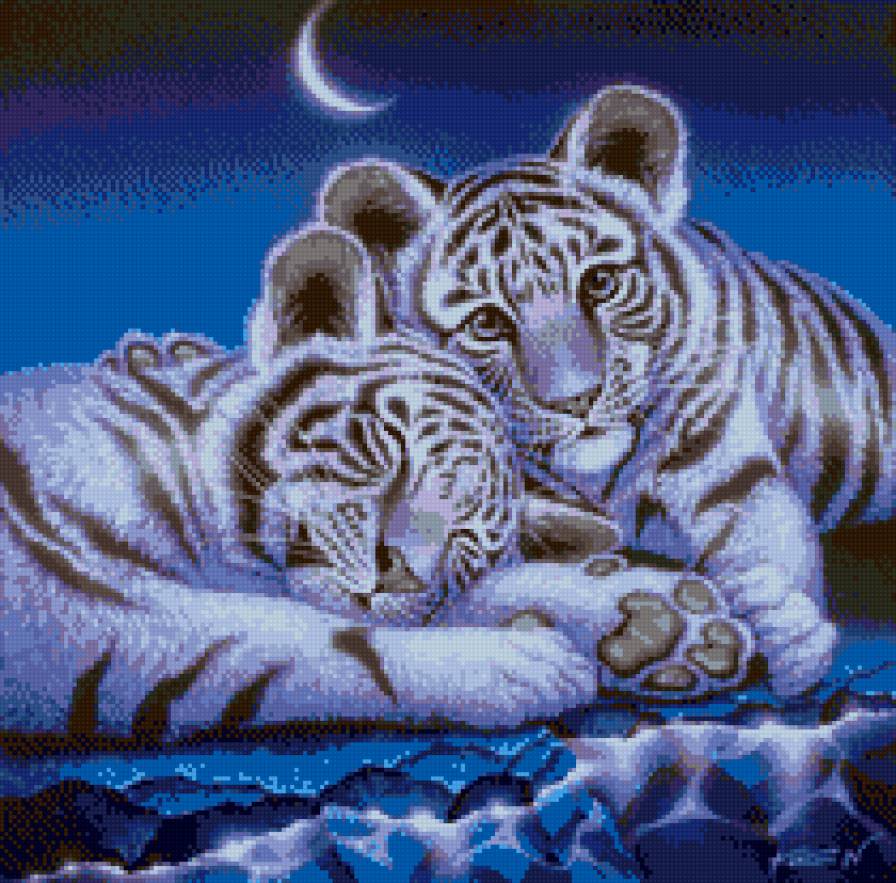 картина Кентаро Нишино - тигрята - предпросмотр