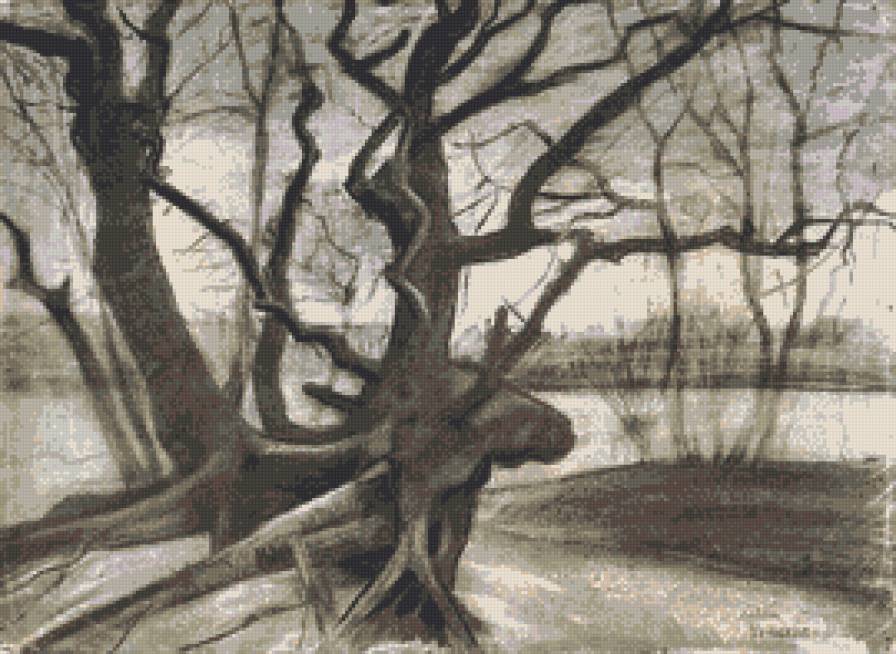 картина Ван Гога - дерево - предпросмотр