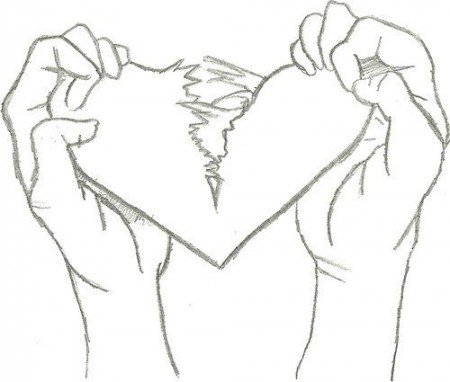 Разорванное сердце - сердце, несчастная любовь, горе, несчастье, разбитое сердце - оригинал