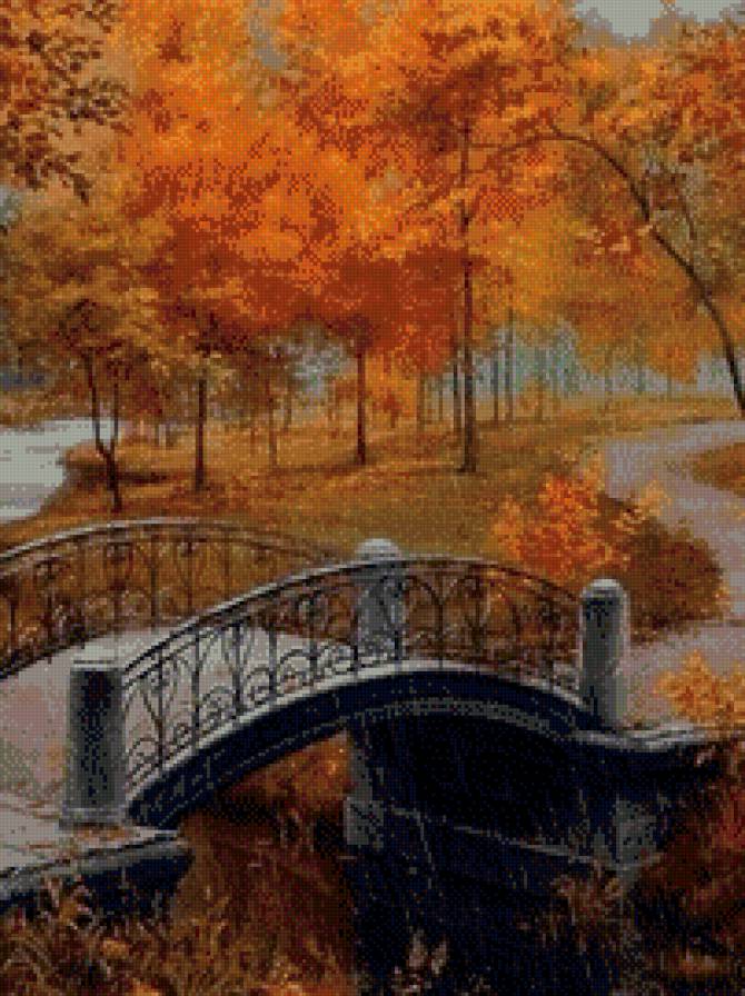 мост - осень, природа, мост - предпросмотр