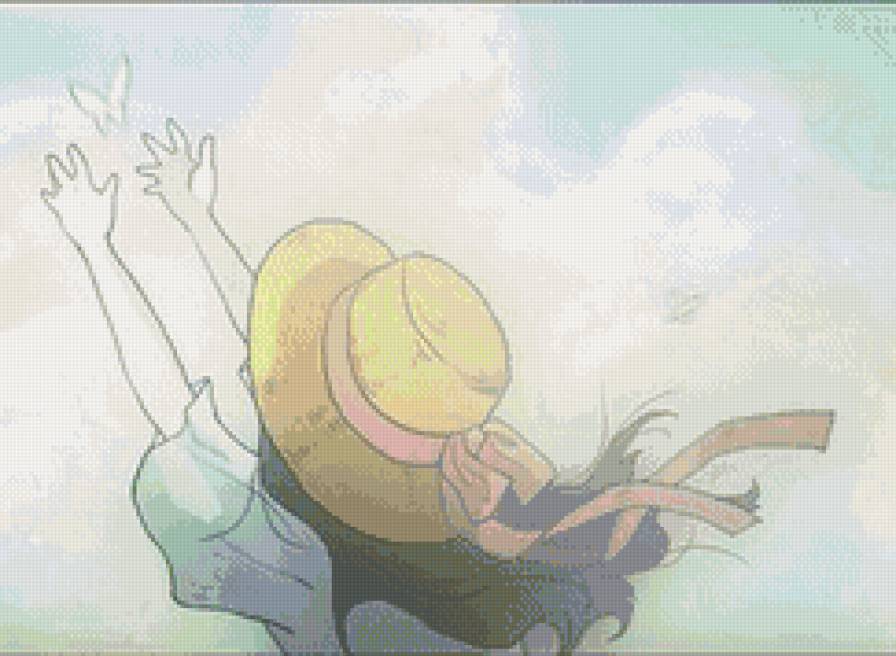 Мечта - лето, мечта, бабочка, шляпа, девочка, детство - предпросмотр