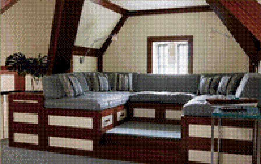 №1015686 - комната, уют, диван, кровать, дом - предпросмотр