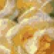 Предпросмотр схемы вышивки «букет из желтых роз и сирени на кирпичах» (№1016058)
