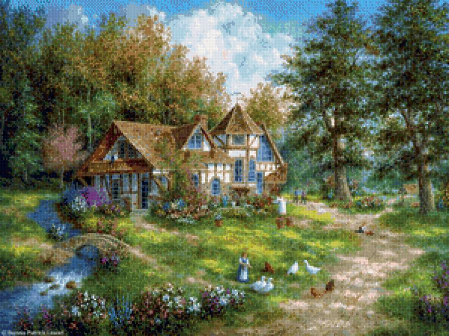 дом у ручья - ручей, дом - предпросмотр